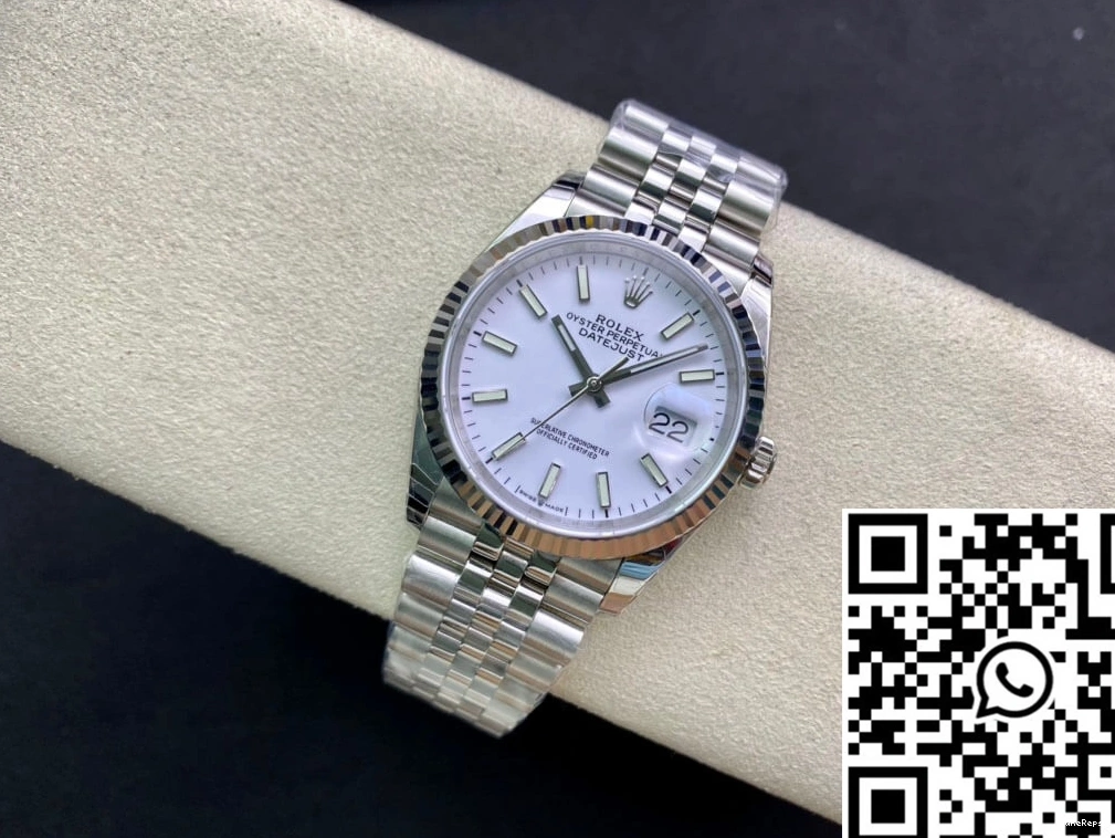 Datejust Factory White Rolex Steel 36MM EW Stainless Dial 0404